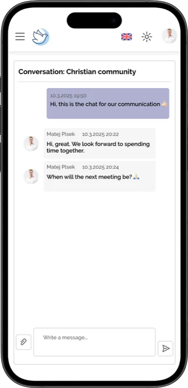 Chat mockup
