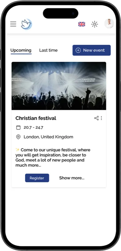 Events mockup